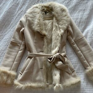 Faux fur lined jacket